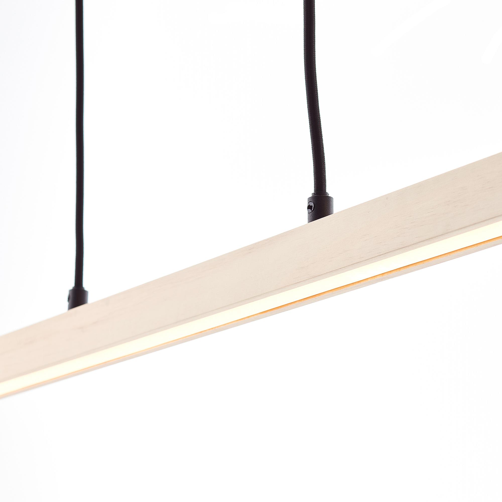 1-Flammig Arion LED-Pendelleuchte Kiefer Teilmassiv Stahl 4