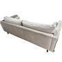 Sofa with ottoman velvet wood taupe 5