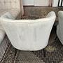 2x Cocktail Chairs Velvet Metal Grey 2