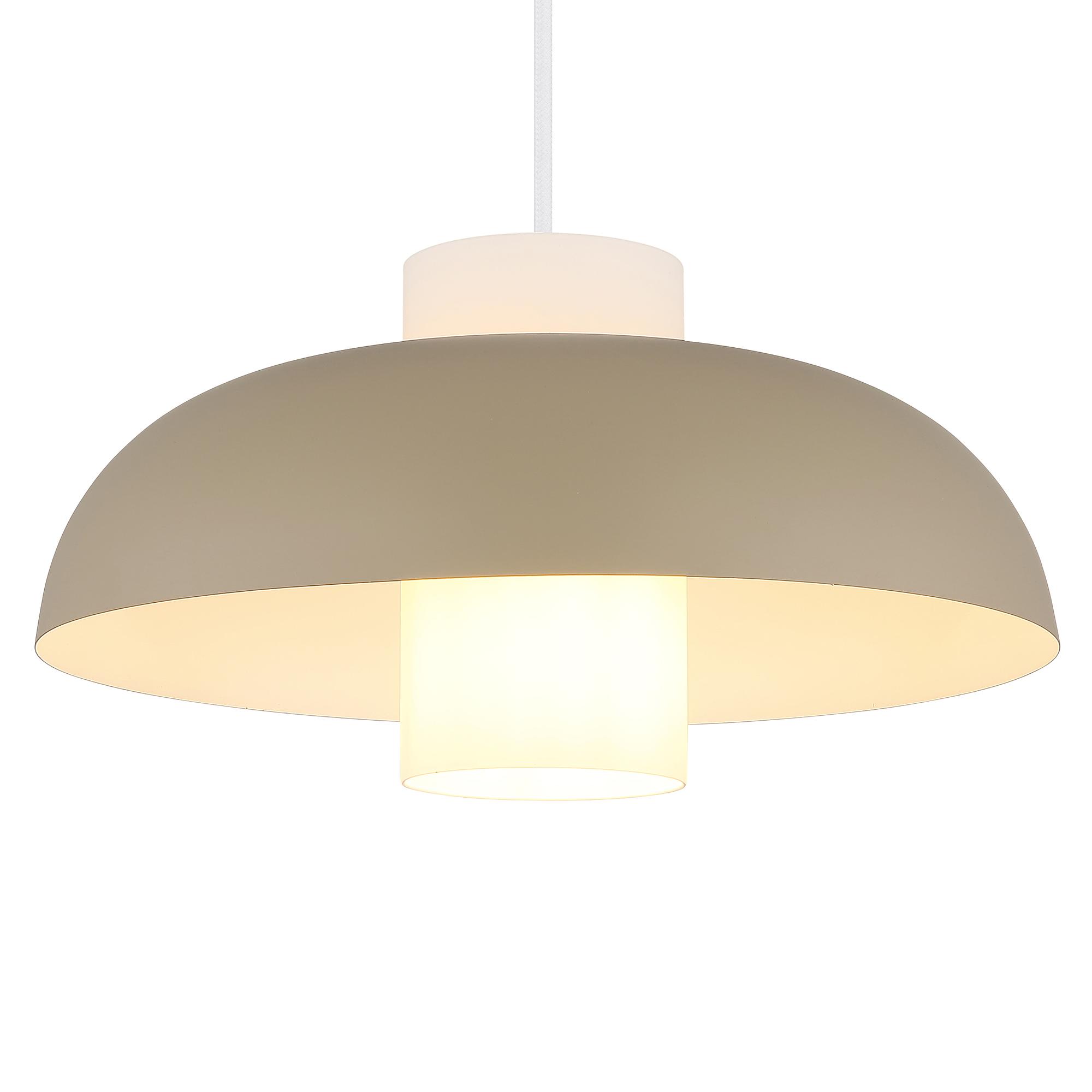 1-Light Lowe Pendant Light Iron Beige 0