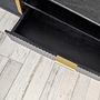 TV Lowboard Schwarz Gold 1