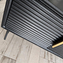 TV Lowboard Schwarz Gold 2