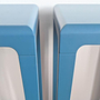 2x Rioja Bar Stool Set Oak Blue 2