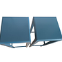 2x Rioja Bar Stool Set Oak Blue 3