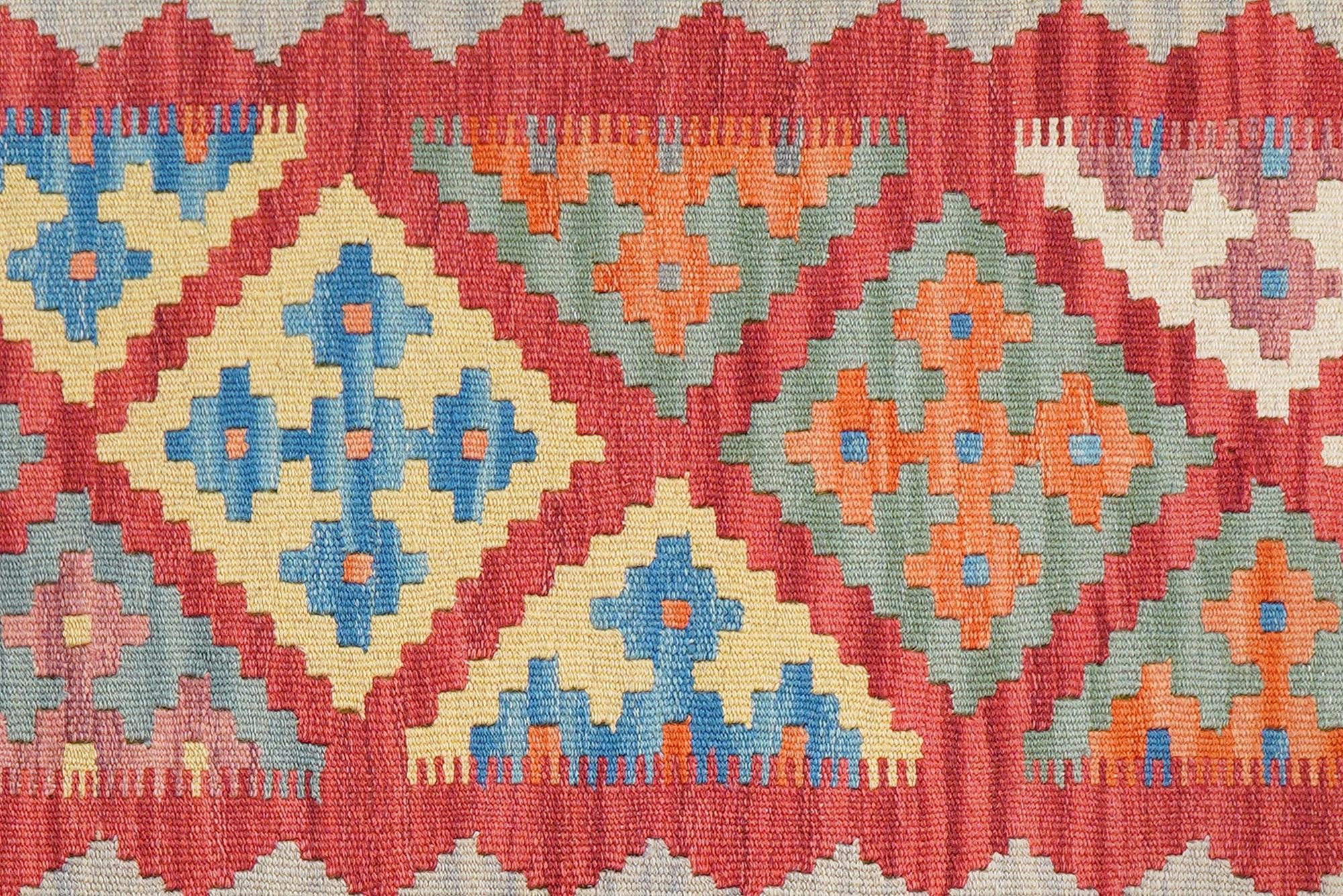 Kelim Gashgai Teppich Wolle Rot 3