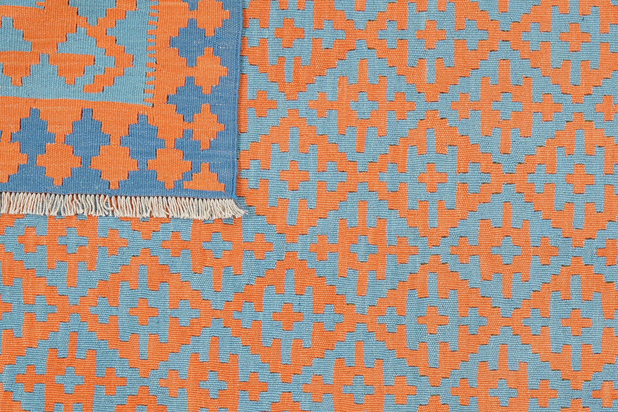 Kelim Gashgai Teppich Wolle Orange 4