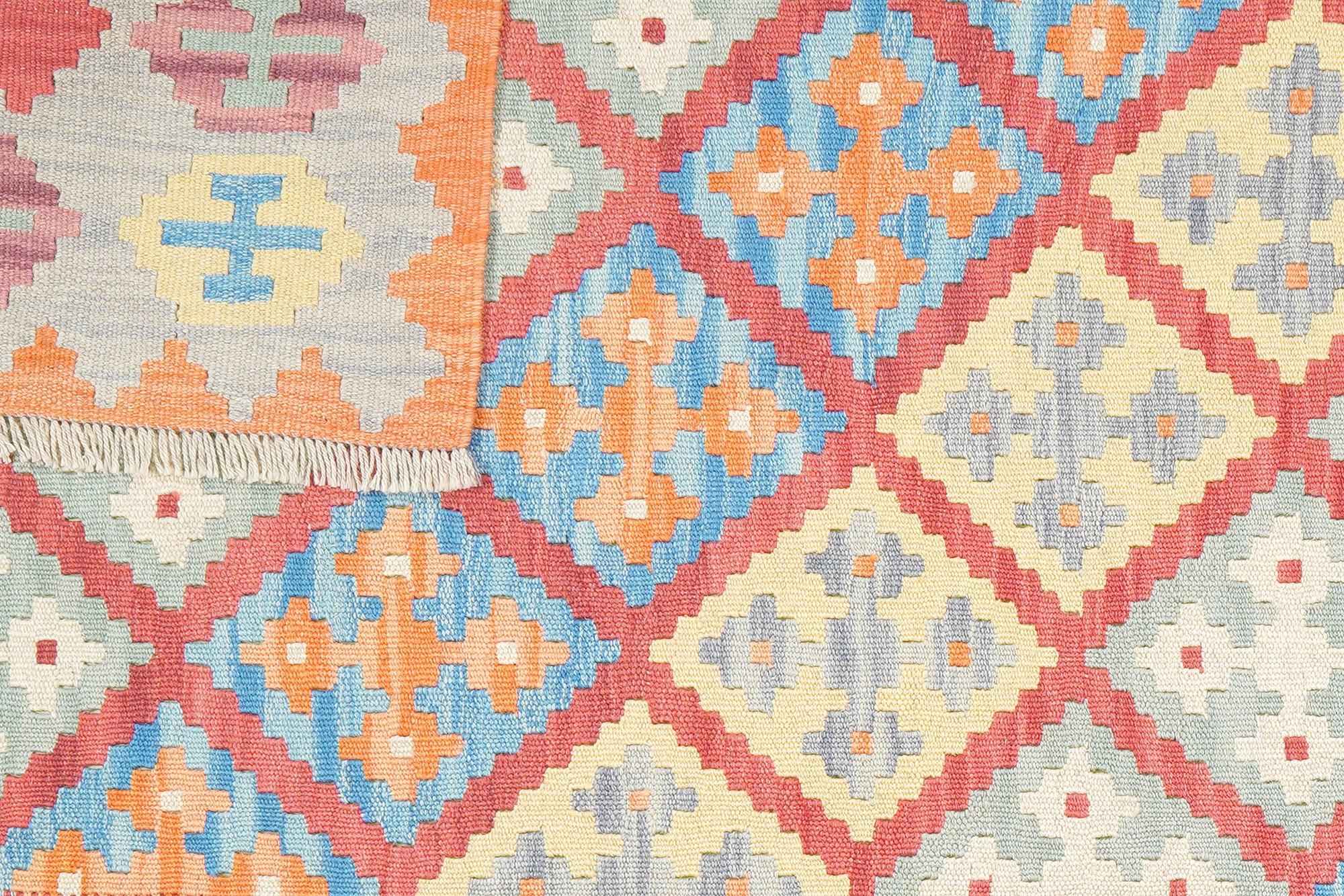 Kelim Gashgai Teppich Wolle Rot 4