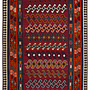 Kelim Gashgai Old Teppich Wolle Rot 0