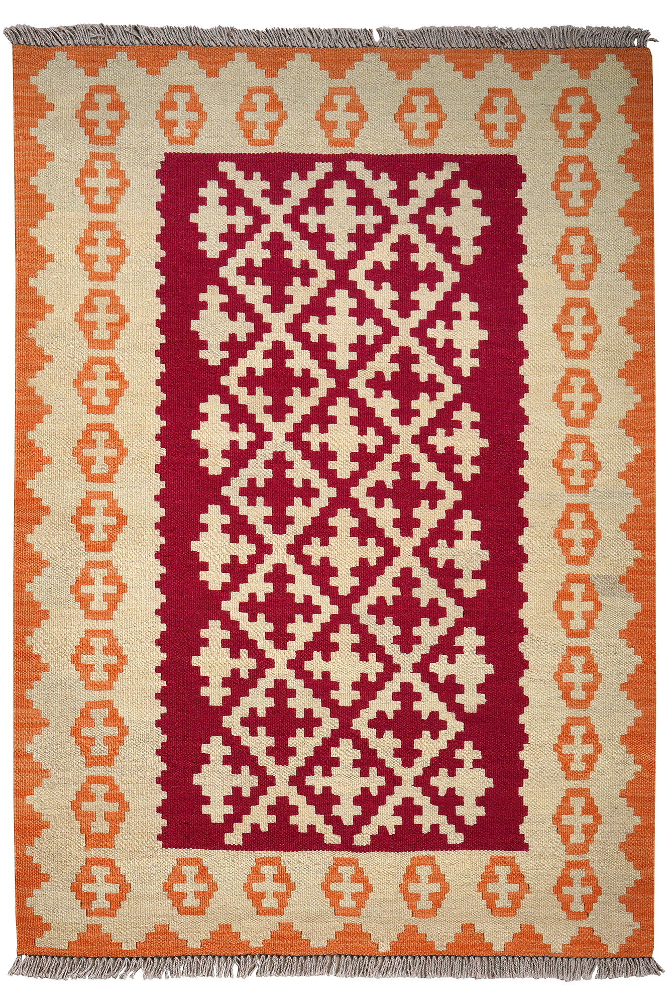 Kelim Gashgai Teppich Wolle Rot 0