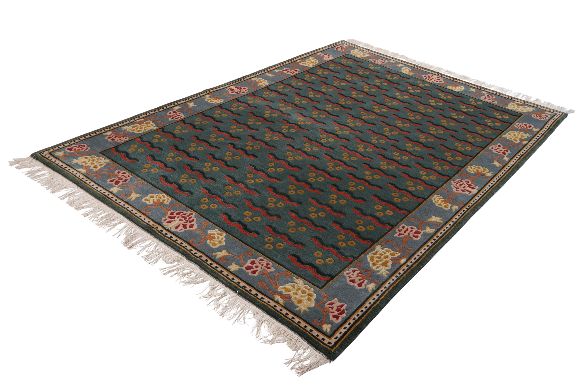 Nepal Carpet Wool Green 4