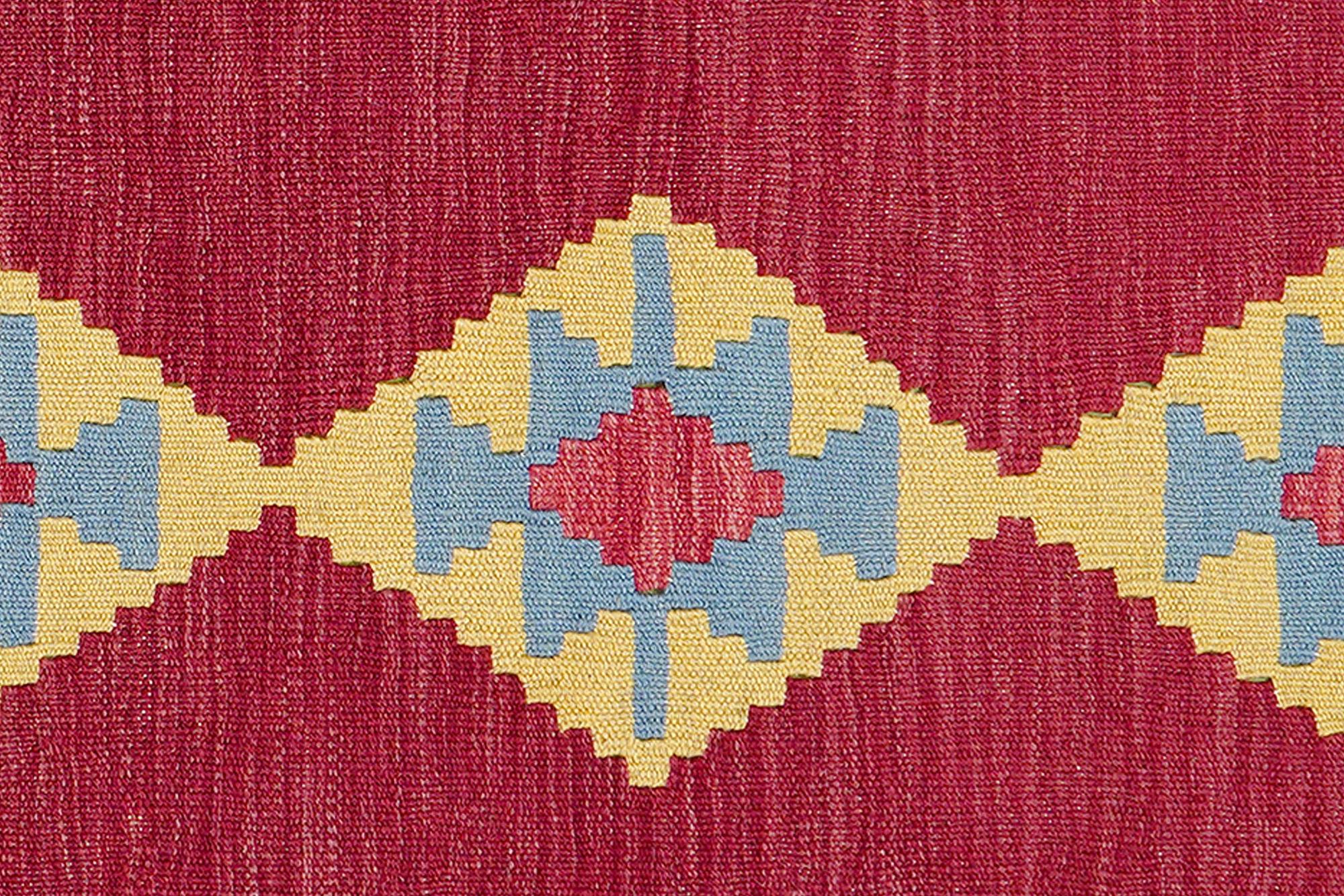 Tappeto Kilim Gashgai Lana Rosso 3