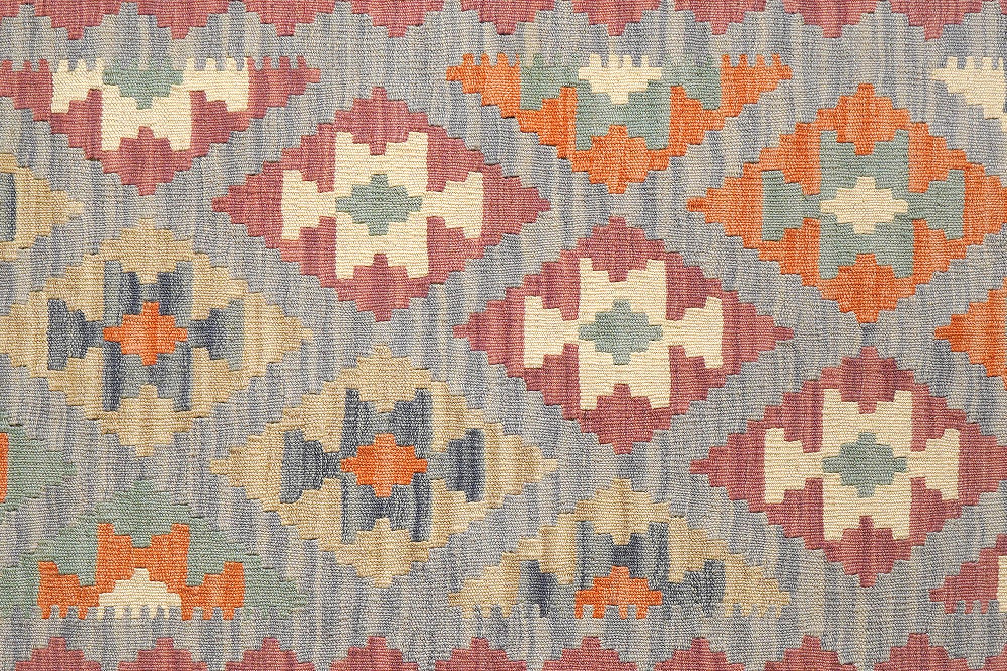 Kelim Gashgai Carpet Wool Blue 3