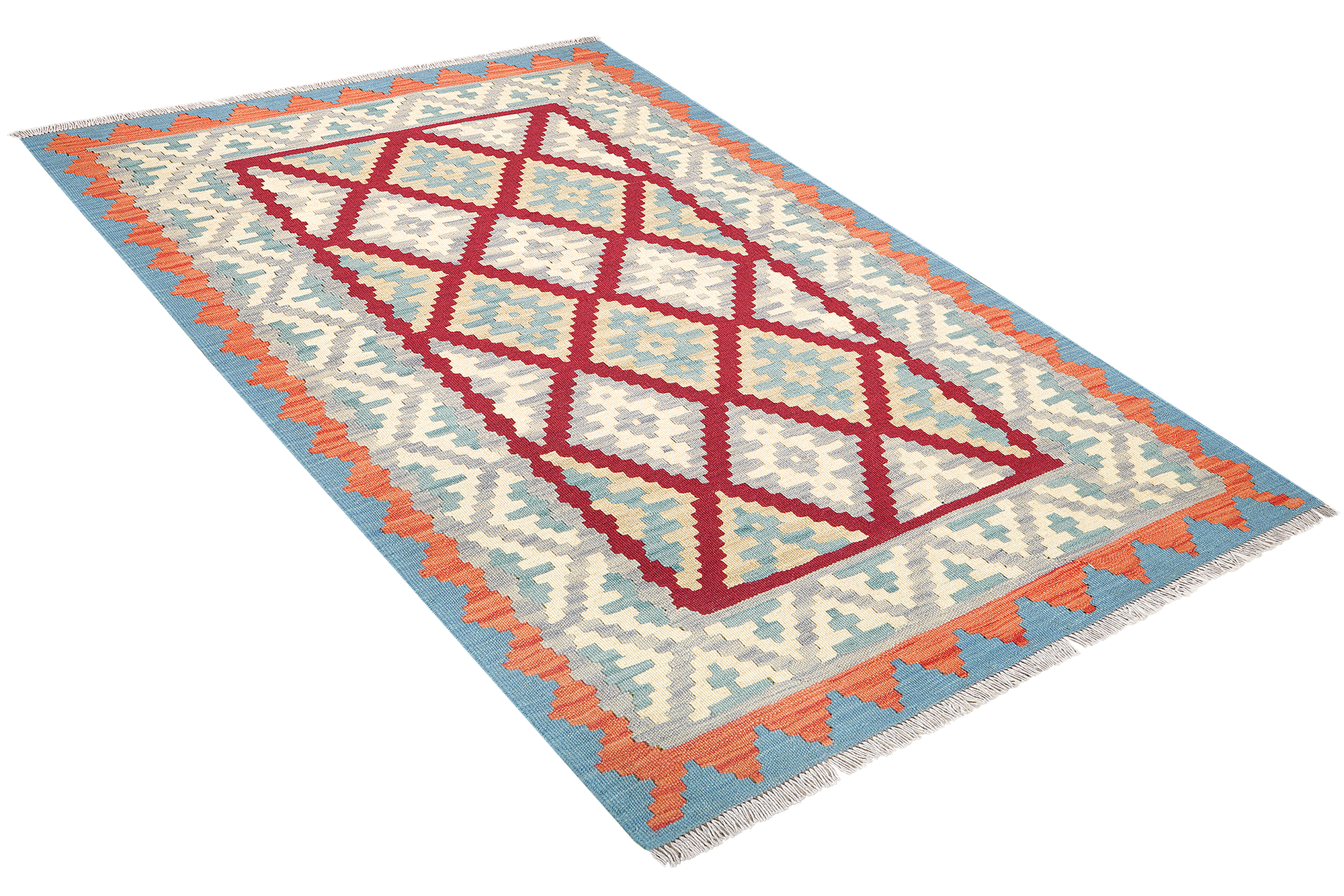 Kelim Gashgai Carpet Wool Red 2
