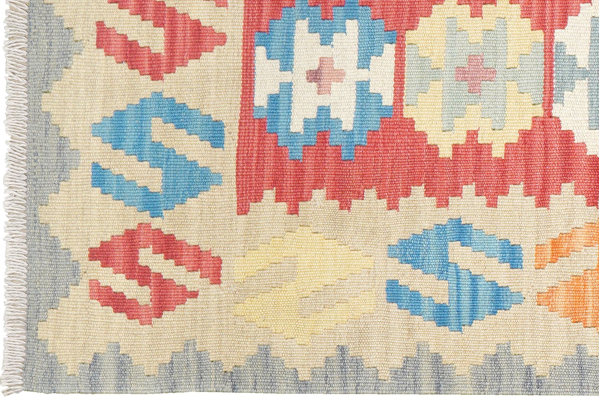 Kelim Gashgai Teppich Wolle Rot 1