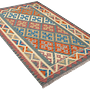 Kelim Gashgai Teppich Wolle Grün 2