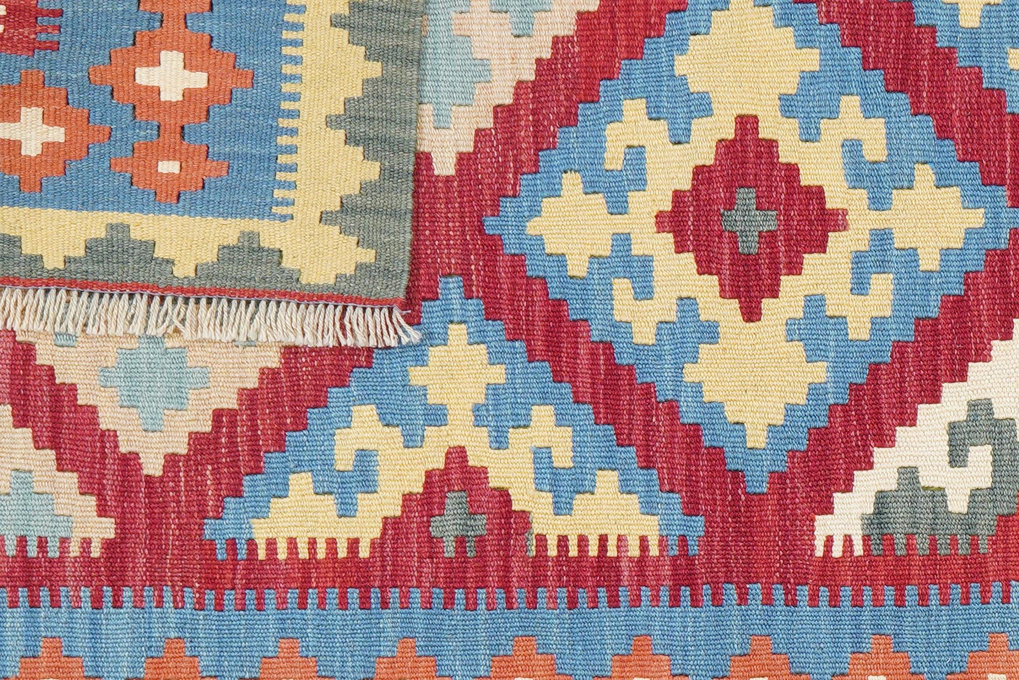 Kelim Gashgai Teppich Wolle Rot 4