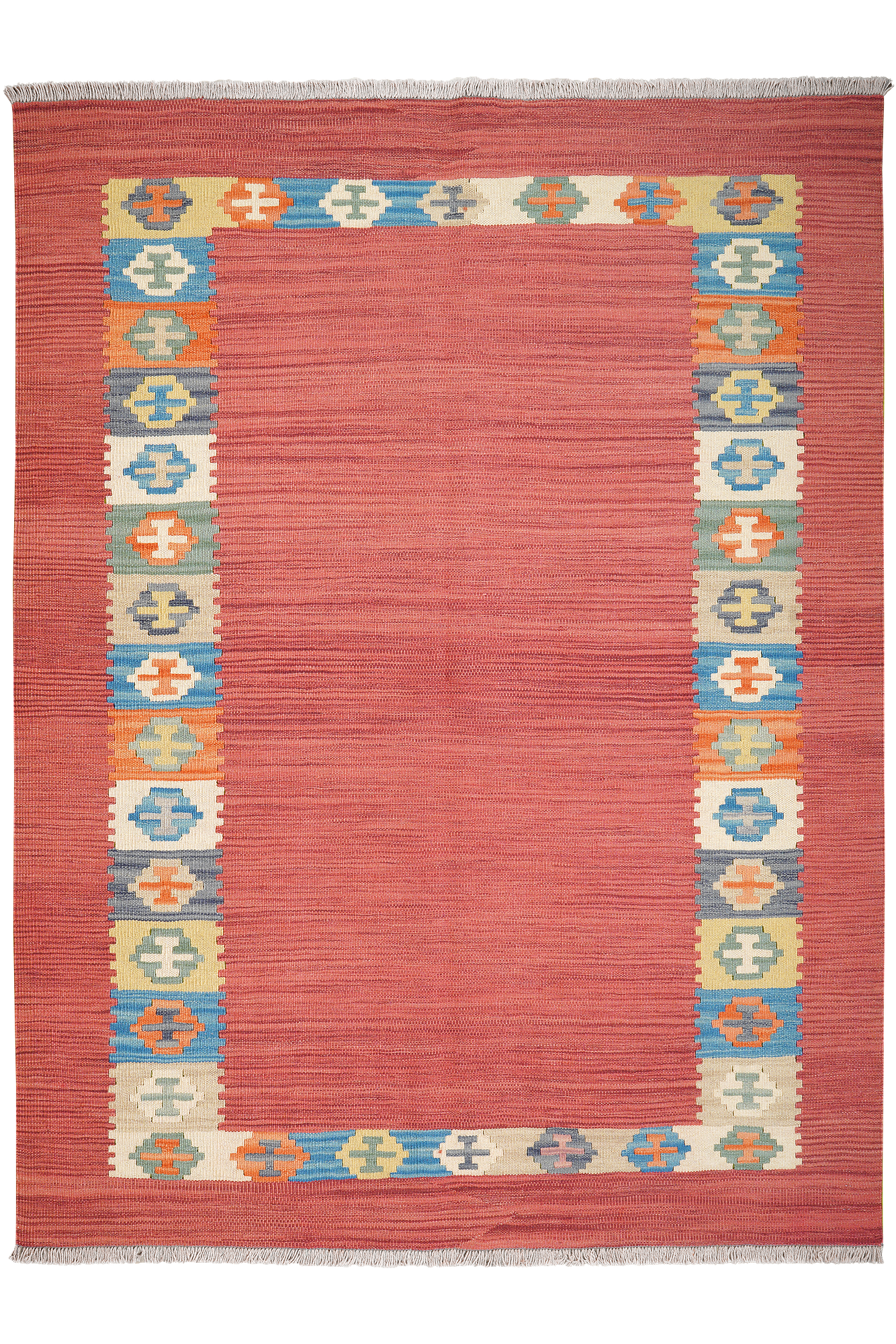 Kelim Gashgai Teppich Wolle Rot 0
