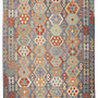 Kelim Rim Teppich Wolle Grau 0