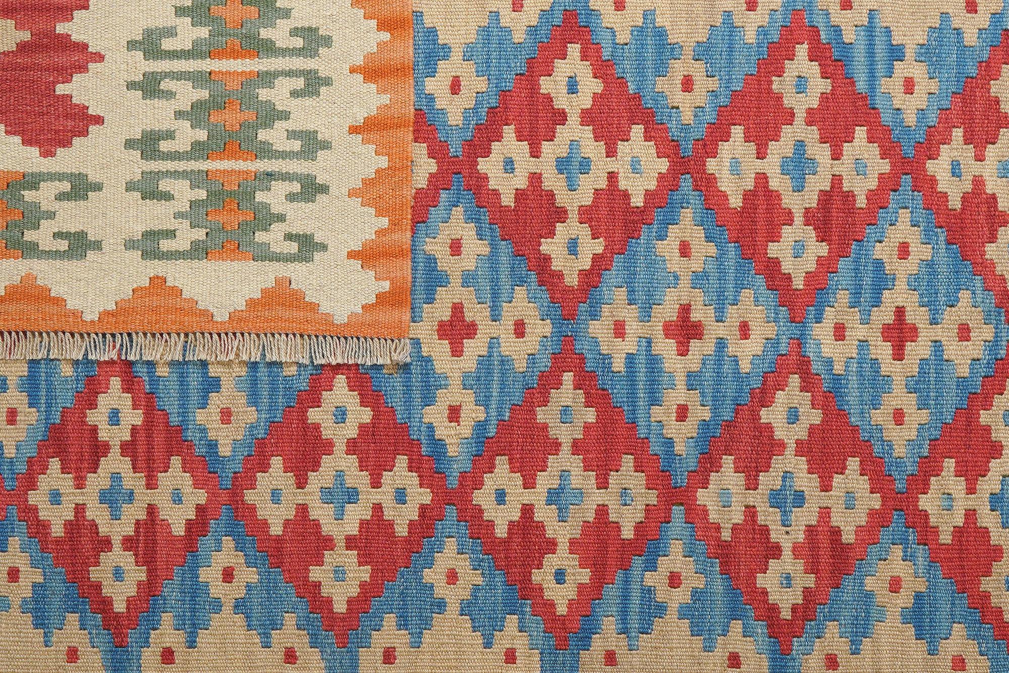Kelim Gashgai Teppich Wolle Rot 4