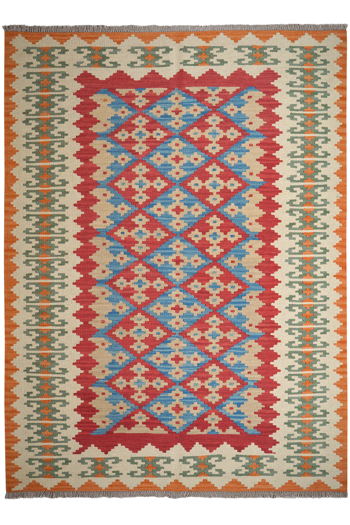 Kelim Gashgai Teppich Wolle Rot 0