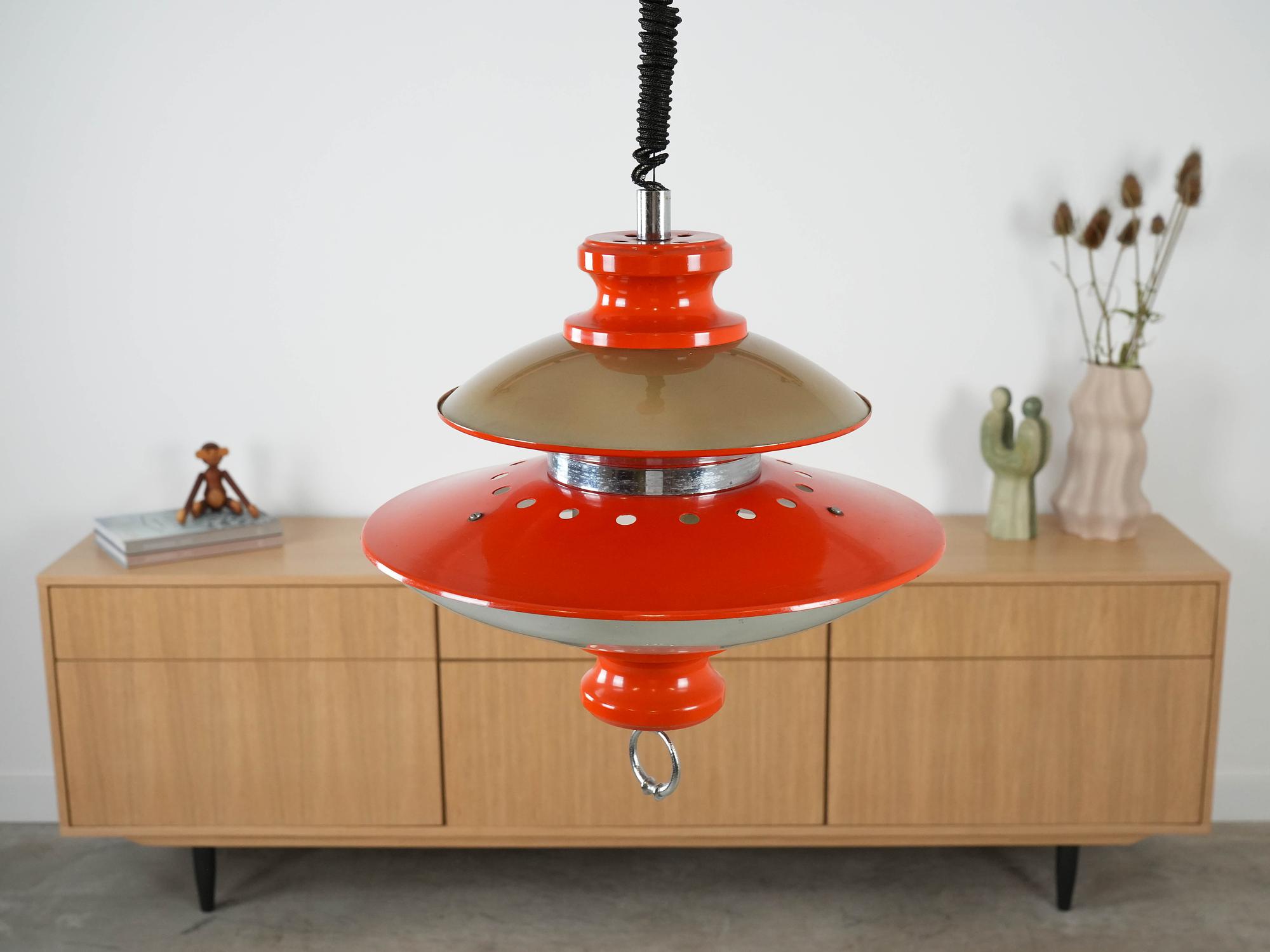 Hanging lamp Metal Orange 1970s 3
