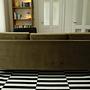 3-seater Scandinavia sofa and ottoman velvet dark green 4