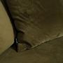 3-seater Scandinavia sofa and ottoman velvet dark green 8