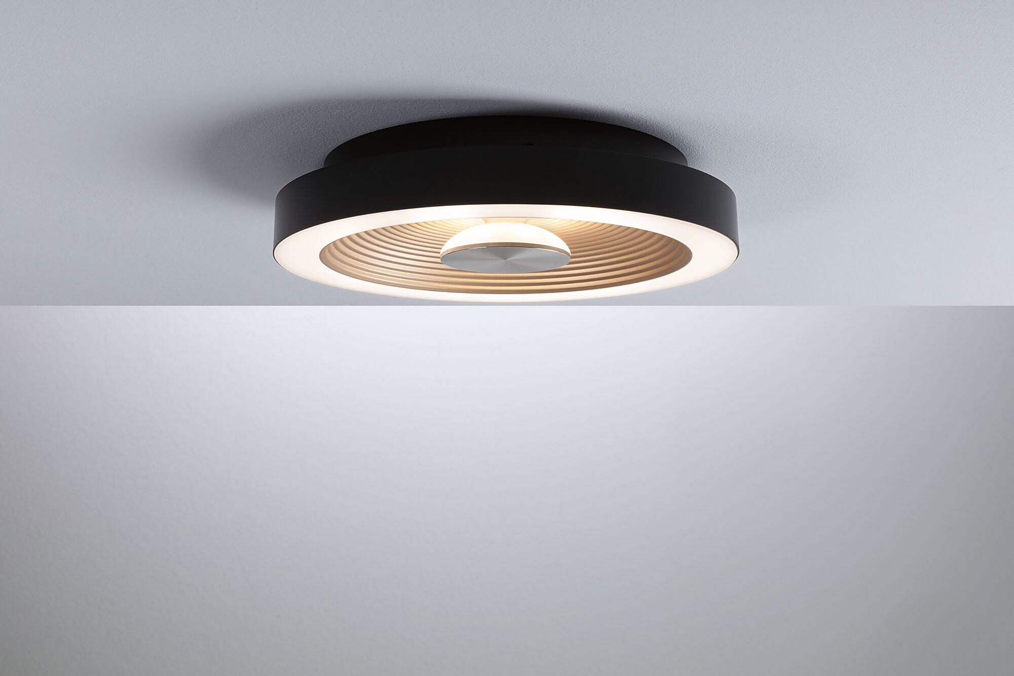 1-Light Volea LED Ceiling Light Black Gold Ø32cm 2