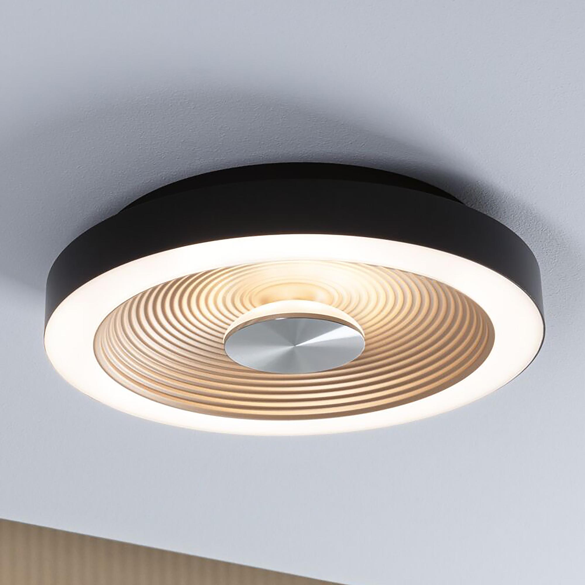 1-Light Volea LED Ceiling Light Black Gold Ø32cm 0
