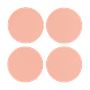 4x Coaster Round Pink 1