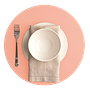 Placemat Round 100% Recycled Leather Pink 0