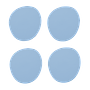 4x Stone Untersetzer 100% Recyceltes Leder Hellblau 1