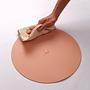 Tischset Rund 100% Recyceltes Leder Rosa 3