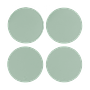 4x Untersetzer Rund 100% Recyceltes Leder Mint 1