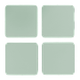 4x Coasters Square 100% Recycled Leather Mint 1