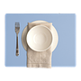 Placemat Rectangular 100% Recycled Leather Light Blue 0