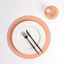 Placemat Round 100% Recycled Leather Pink 4