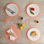 Placemat Round 100% Recycled Leather Pink 7