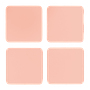 4x Coasters Square 100% Recycled Leather Pink 1