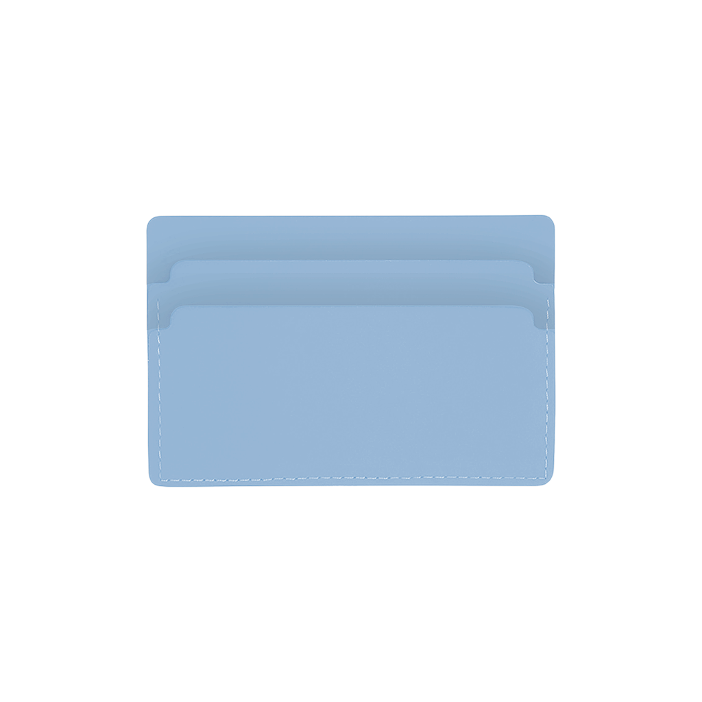 Wallet 100% recycled leather light blue 1