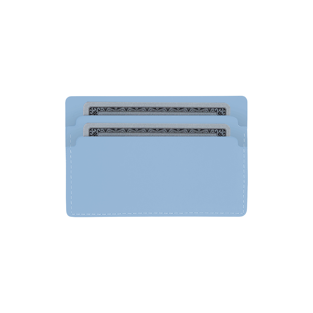 Wallet 100% recycled leather light blue 0