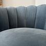 Trapezium Chair Velvet Turquoise Gold 4