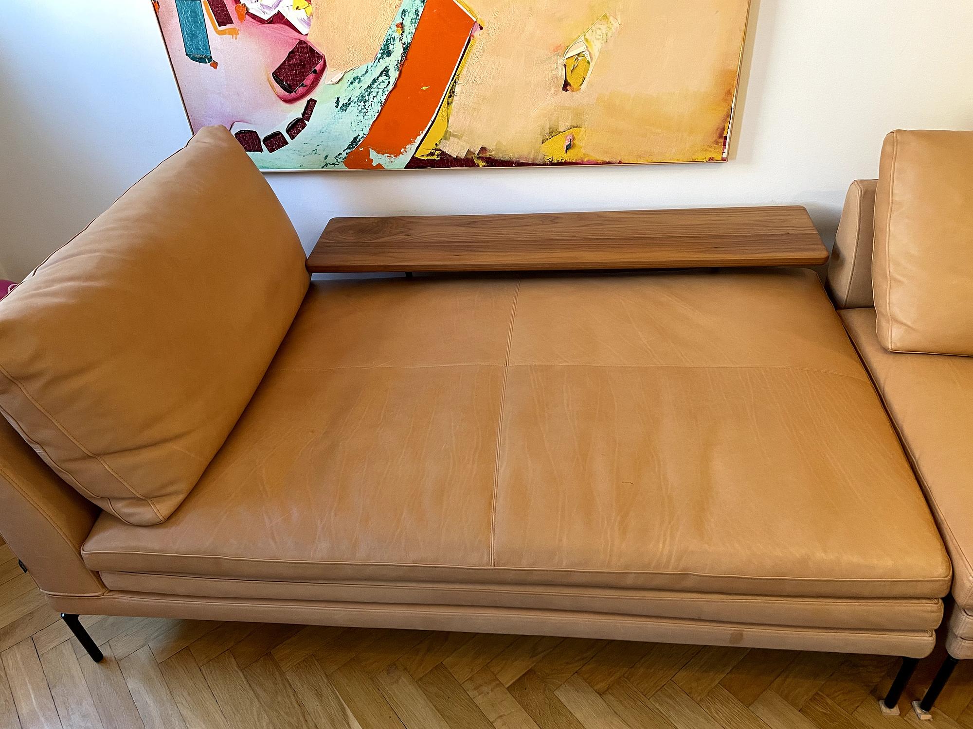 William Combination A Sofa Leather Beige 4