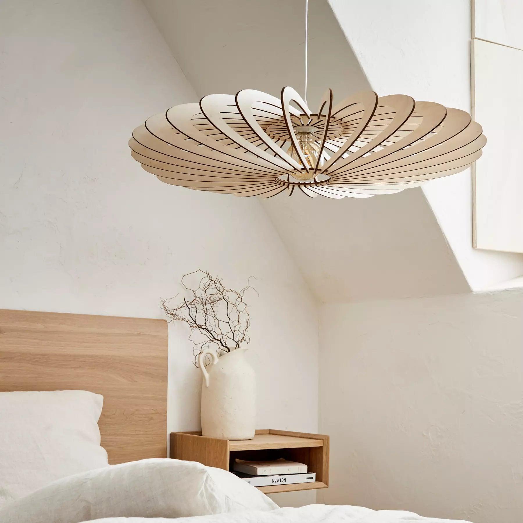 NEO Pendant Lamp Wood White 85cm 1