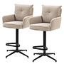 Bar stool DIDRIP Set of 2 Height adjustable Cappuccino 0