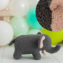 Baby Elephant & Pig Plush Toy Cotton Grey Pink 3