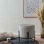 Polsterhocker Bumyra Cord Hellgrau 0
