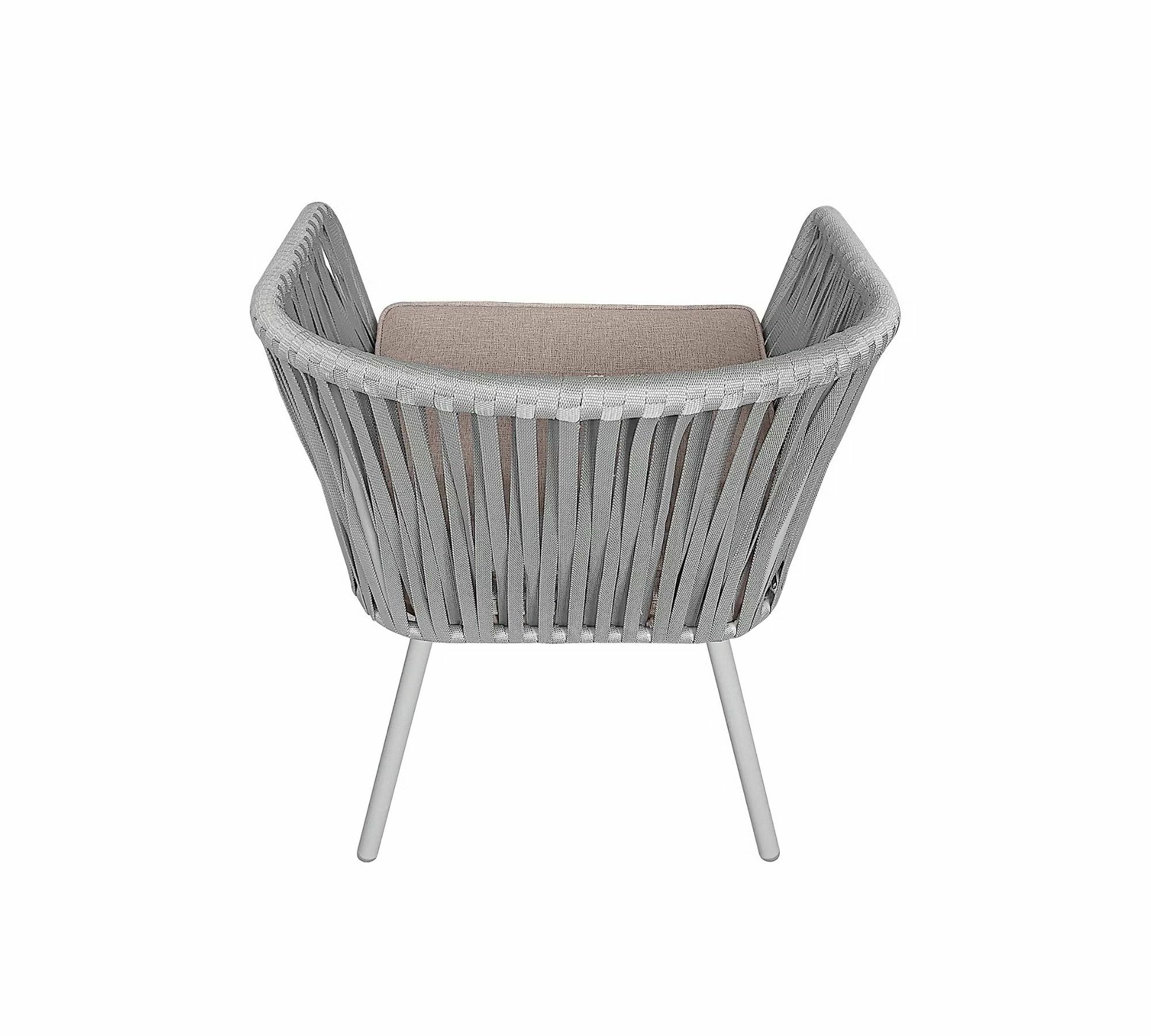 2x Garden chair Steel Polyester Grey 3