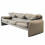 Vintage Vico Magistretti Maralunga Sofa Textil Holz Beige 0