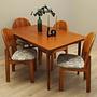 Teak wood chairs set of 4 Light brown 1960s 1